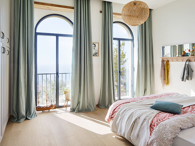 Italian monastery converted bedroom windows - grand designs