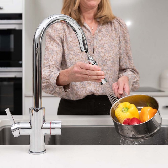 Aqua Taps ultra chrome 4 in 1 boiling tap with pull out spray