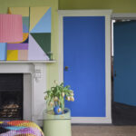 A room painted in bright colours