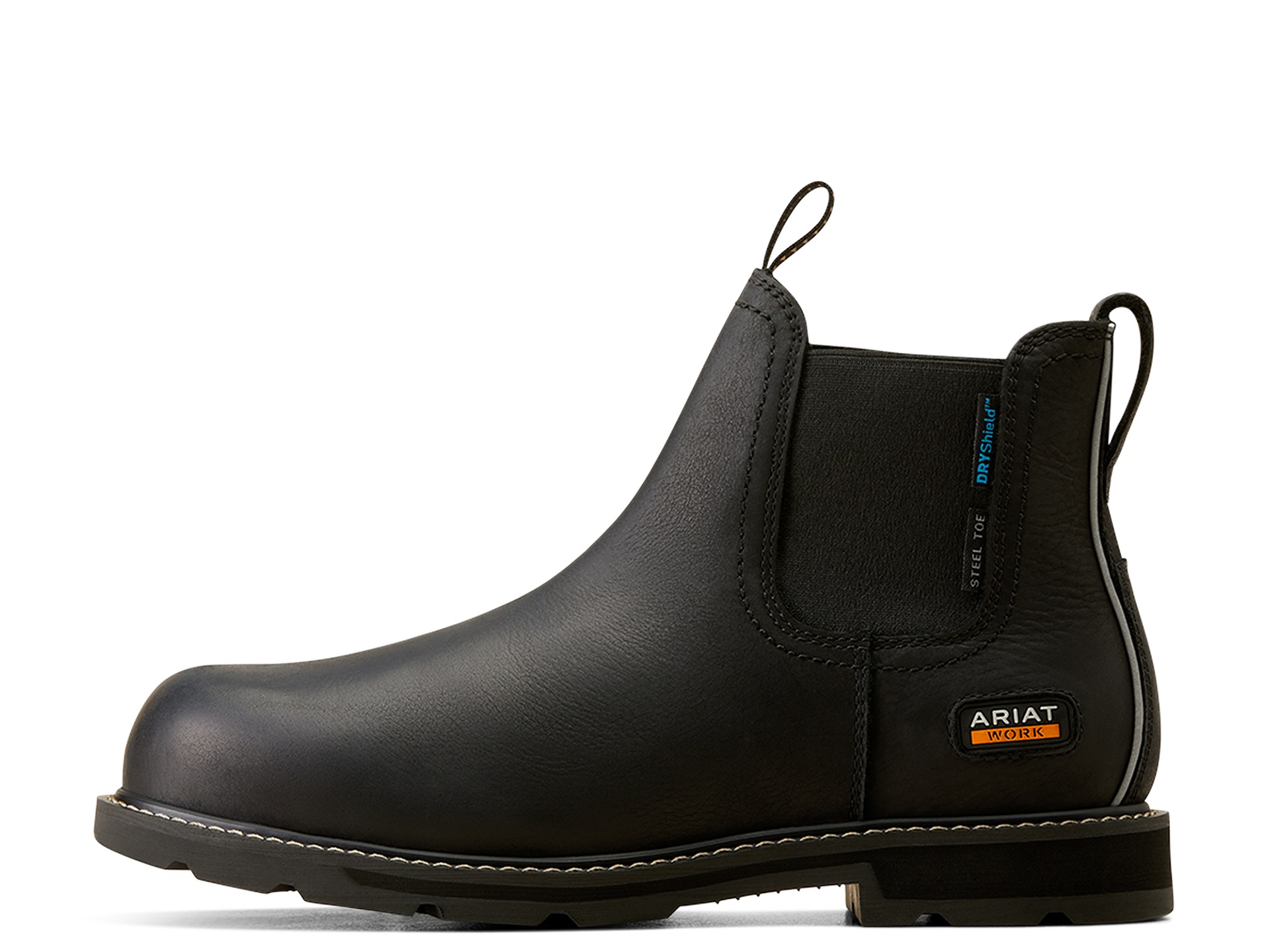 A black work boot