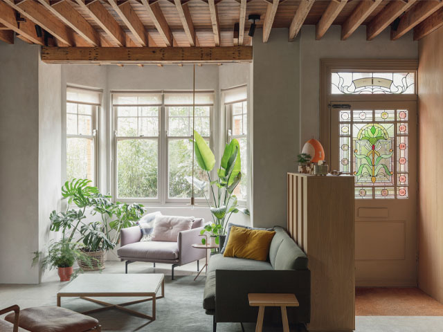 Interior of Edwardian home retrofit to reduce heat loss