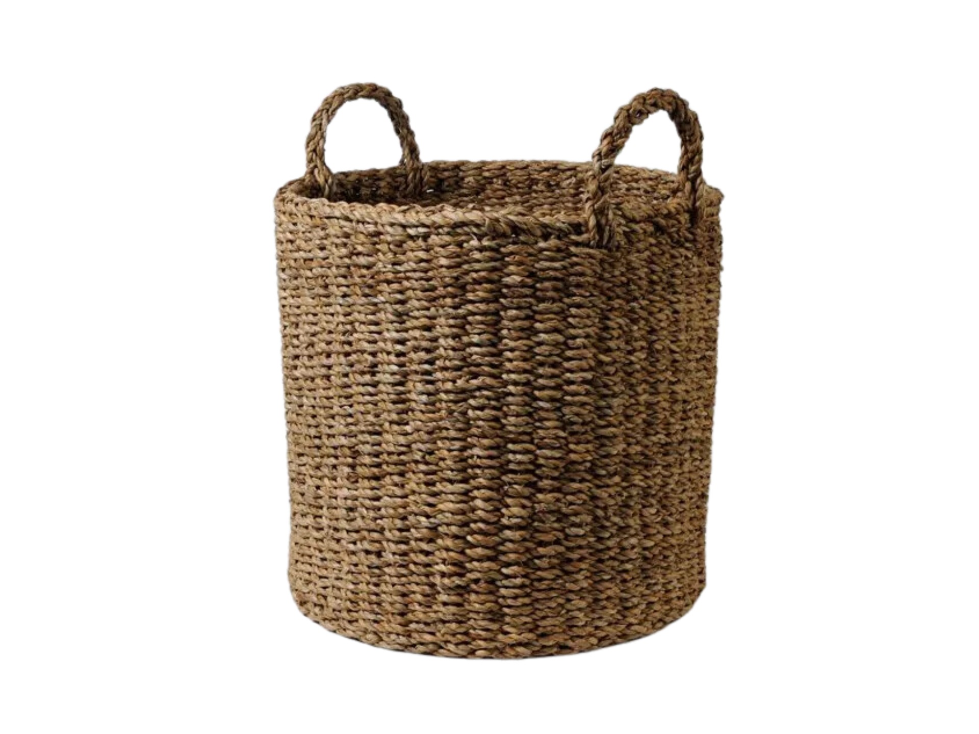 tall woven circular basket