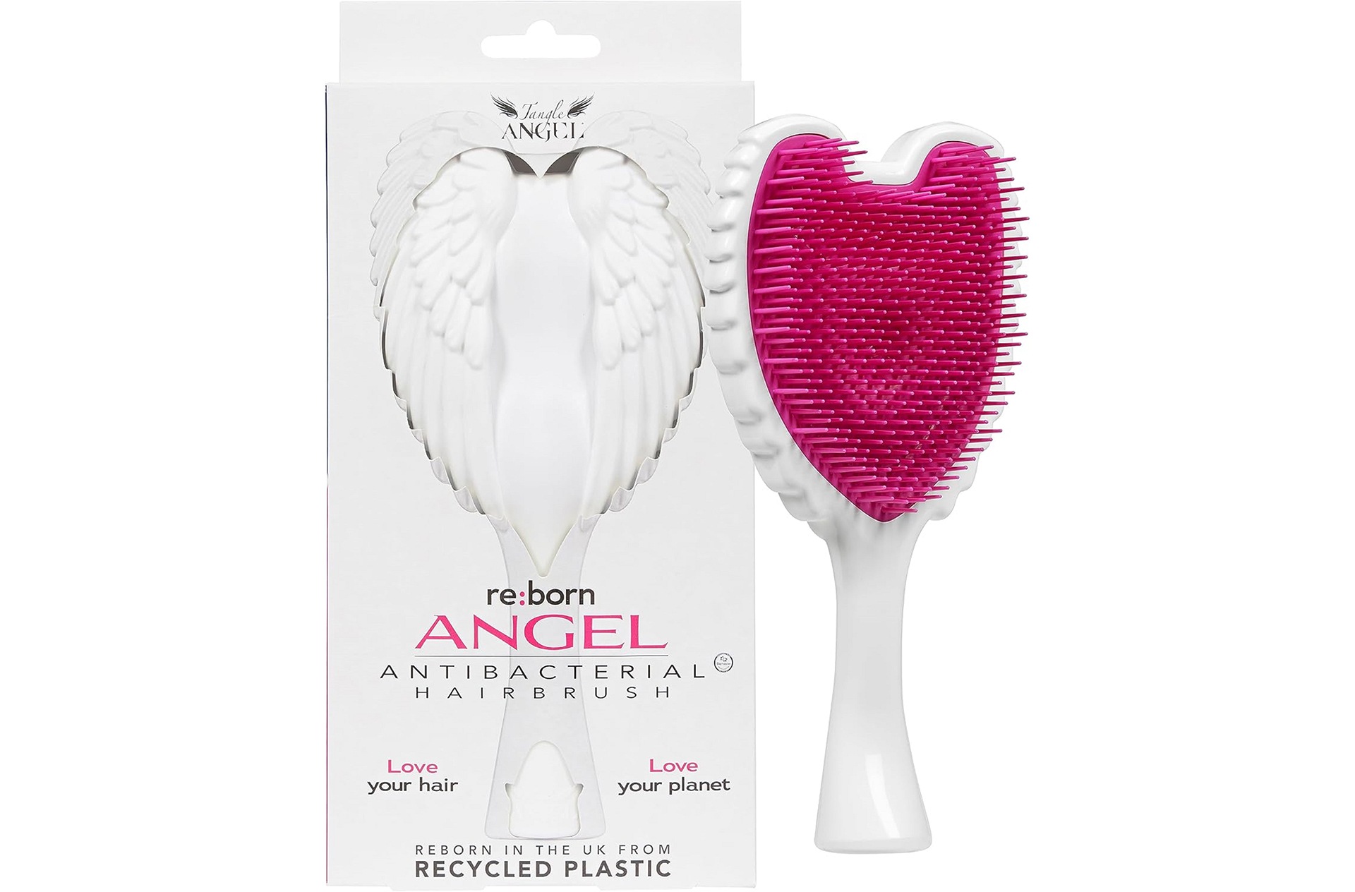 A Tangle Angel recycled hair brush