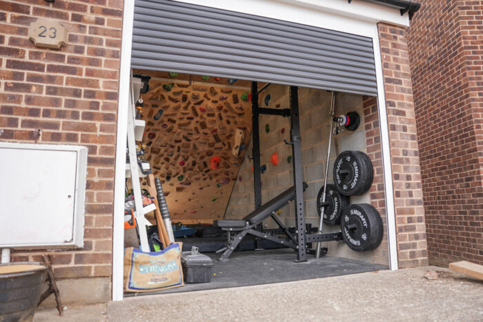 Gym in a garage