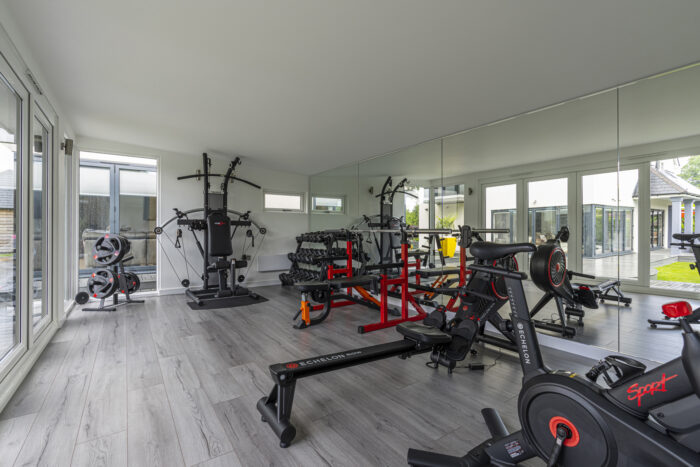 A well equipped home gym