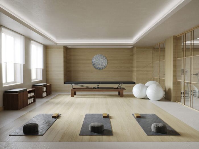 A yoga studio